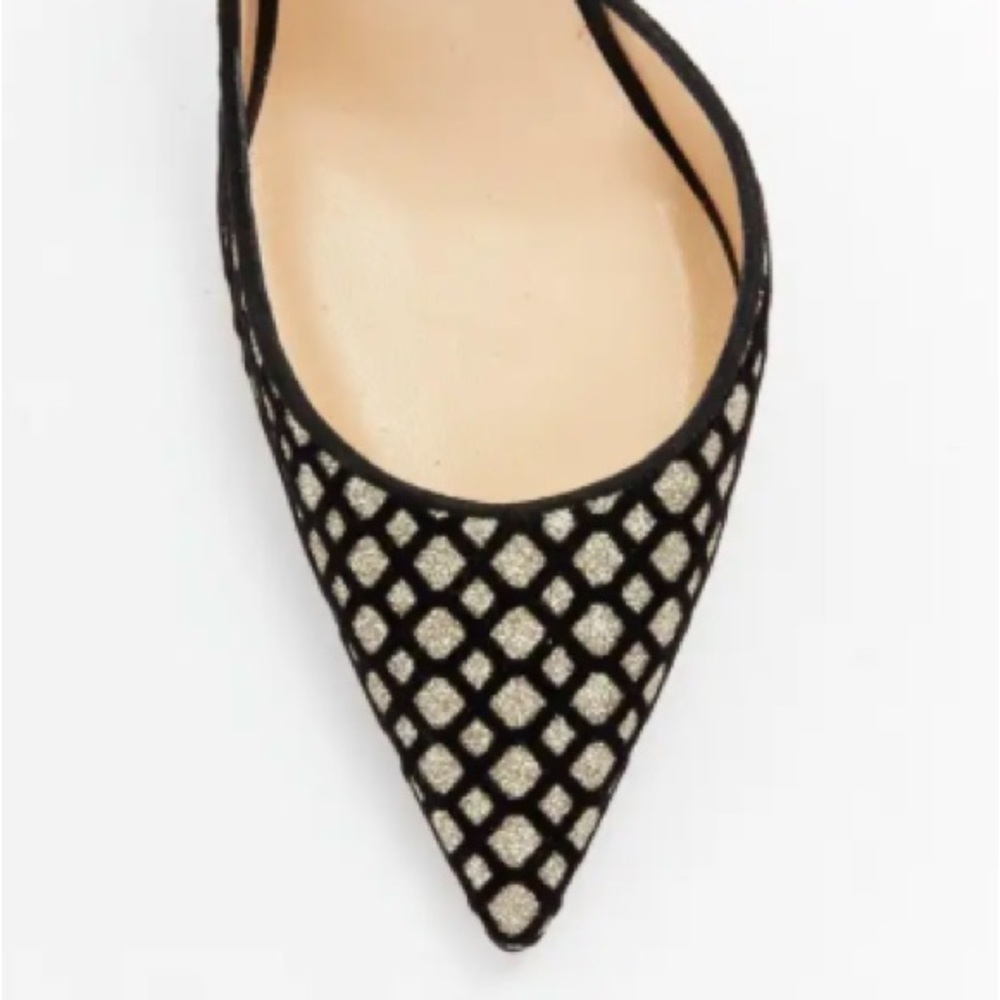 Christian Louboutin Iriza Glitter Velvet Net Pumps - Picture 3 of 10